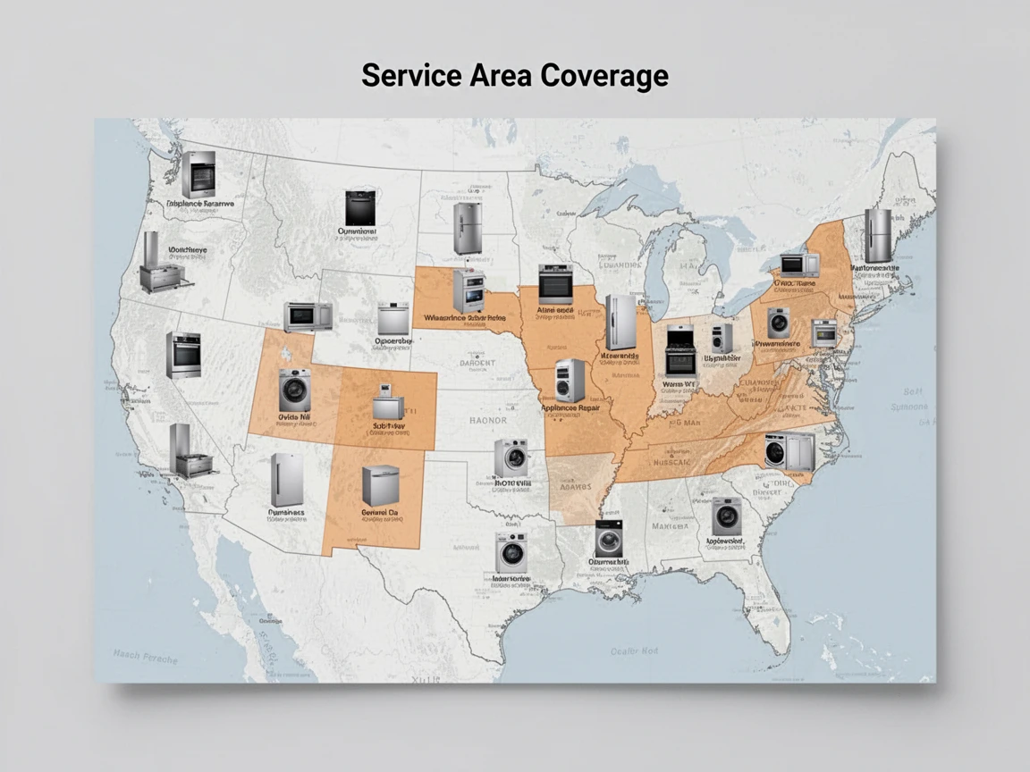 Appliance Service Areas Map